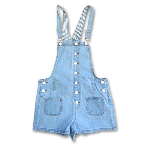 S~L夏日甜心必備排釦連身顯瘦超可愛吊帶連身褲.吊帶褲.吊帶短褲.前雙口袋設計NO.879-126-細節圖7