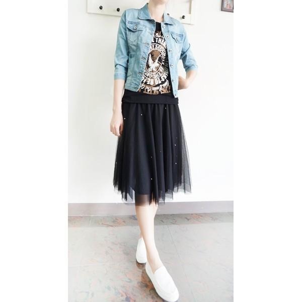 M~L英式丹寧牛仔七分外套，春夏秋必備百搭單品，前口袋後印個性英字!NO.879-128-細節圖6