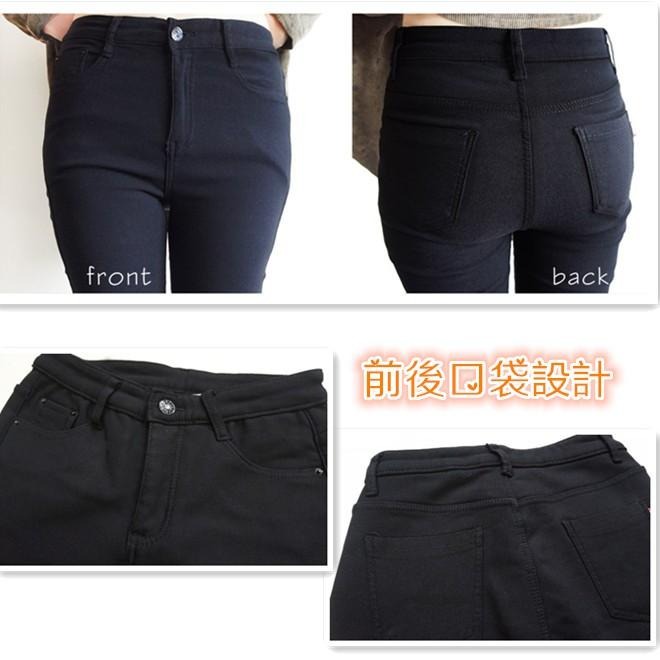 超顯瘦/刷毛褲/搖粒絨/厚刷毛/內刷毛/褲頭拉鍊/內搭長褲/加絨/黑褲/刷毛內搭褲/打底褲 #.N3.746-細節圖6