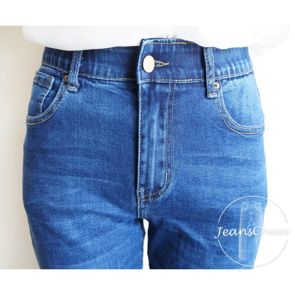 高腰內襯鬆緊帶收腹喇叭褲 收腹褲 牛仔喇叭褲 喇叭牛仔褲 大喇叭褲 韓妞 長褲 褲子 牛仔長褲.Z6.597-細節圖5