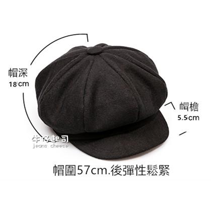 兩色/毛呢/貝雷帽/畫家帽/報童帽/八角帽/保暖時尚/英倫風/鴨舌帽 後彈性鬆緊設計#.1130-細節圖8
