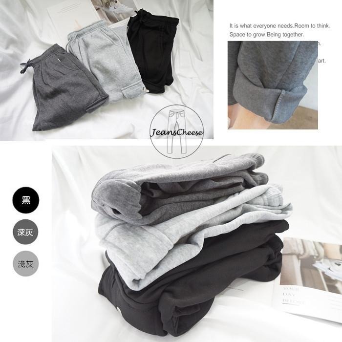 高腰抽繩加厚工作束口刷毛褲.工作褲.束口褲.運動褲加絨休閒褲.保暖褲.工裝褲.縮口褲.哈倫褲.刷毛棉褲. 冬天 休閒長褲-細節圖3