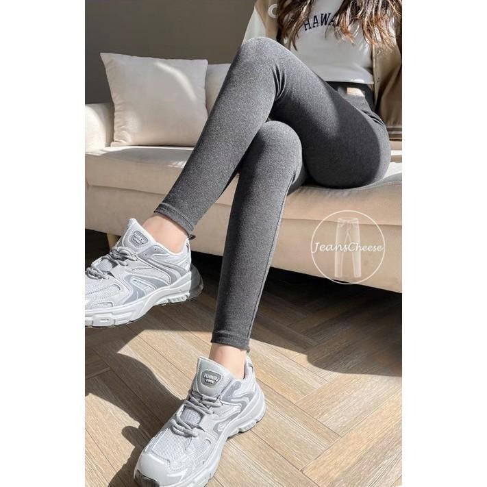 秋冬韓系保暖磨毛 超彈力收腹口袋內搭褲 高腰 棉褲 打底褲 收腹褲 休閒褲 保暖褲 長褲女 緊身褲 運動褲  韓國 穿搭-細節圖8