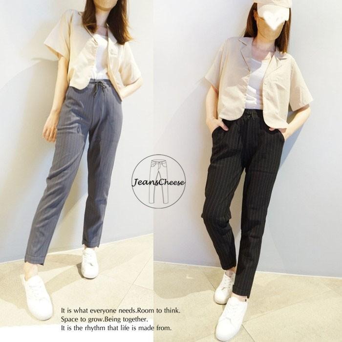 日系🇯🇵鬆緊綁帶.高腰顯瘦.抗皺升級款.格子褲.老爺褲.哈倫褲.休閒褲.格紋褲.休閒長褲.修飾.長褲.顯瘦褲子.格子褲女-細節圖8