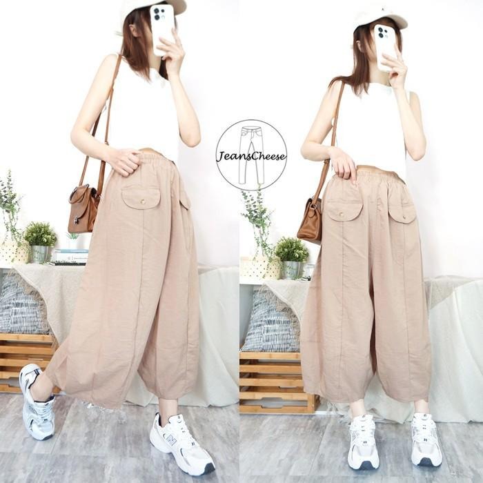 兩面穿搭超薄款 天絲棉 涼感闊腿褲寬褲 奶奶褲 哈倫褲 飛鼠褲 褲裙 功夫褲 休閒褲 大尺碼褲子.E8.0388-細節圖3