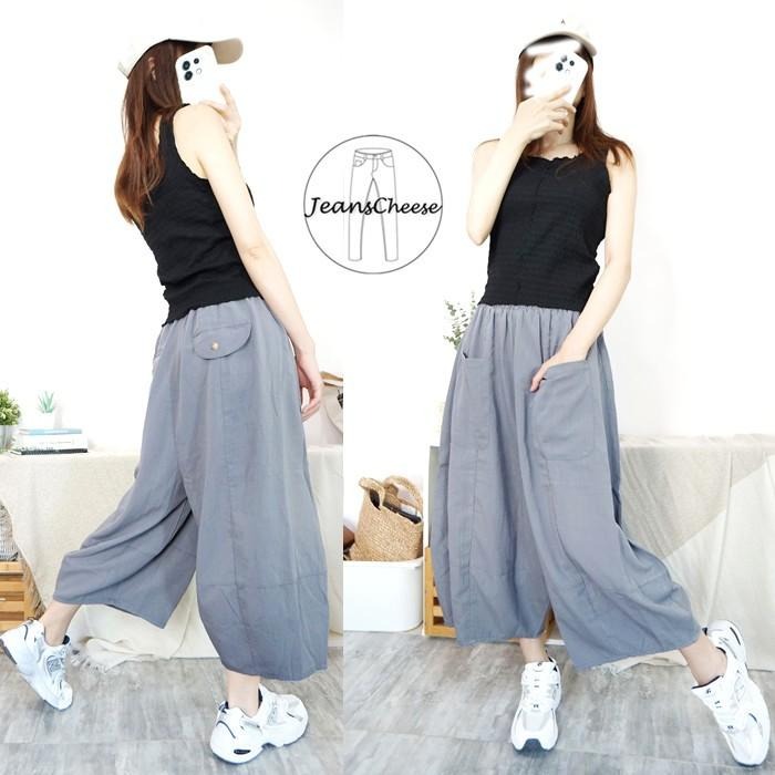 兩面穿搭超薄款 天絲棉 涼感闊腿褲寬褲 奶奶褲 哈倫褲 飛鼠褲 褲裙 功夫褲 休閒褲 大尺碼褲子.E8.0388-細節圖6