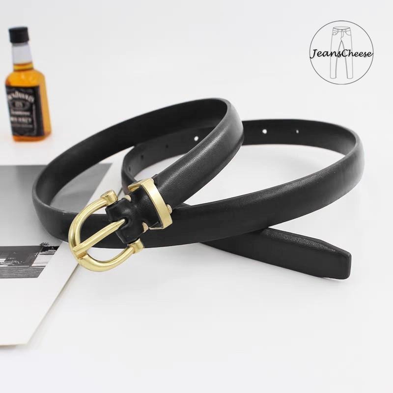 韓系氣質款 復古馬蹄扣皮帶 皮帶 真皮皮帶 皮帶女生 女生皮帶 腰帶 牛皮皮帶 細皮帶 細腰帶-細節圖6
