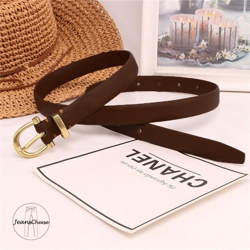 韓系氣質款 復古馬蹄扣皮帶 皮帶 真皮皮帶 皮帶女生 女生皮帶 腰帶 牛皮皮帶 細皮帶 細腰帶-細節圖7