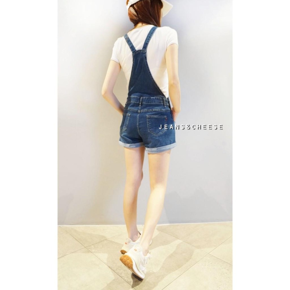 肩帶可調休閒甜心超彈百搭吊帶短褲.側排釦吊帶褲.反摺短褲.連身褲.連身短褲.背帶短褲.牛仔短褲.休閒短褲V9.4391-細節圖8