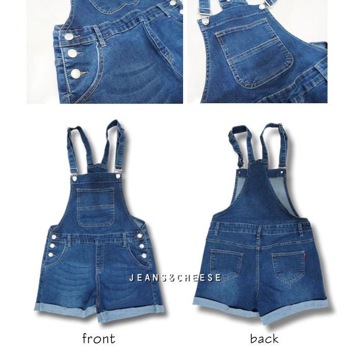 肩帶可調休閒甜心超彈百搭吊帶短褲.側排釦吊帶褲.反摺短褲.連身褲.連身短褲.背帶短褲.牛仔短褲.休閒短褲V9.4391-細節圖9