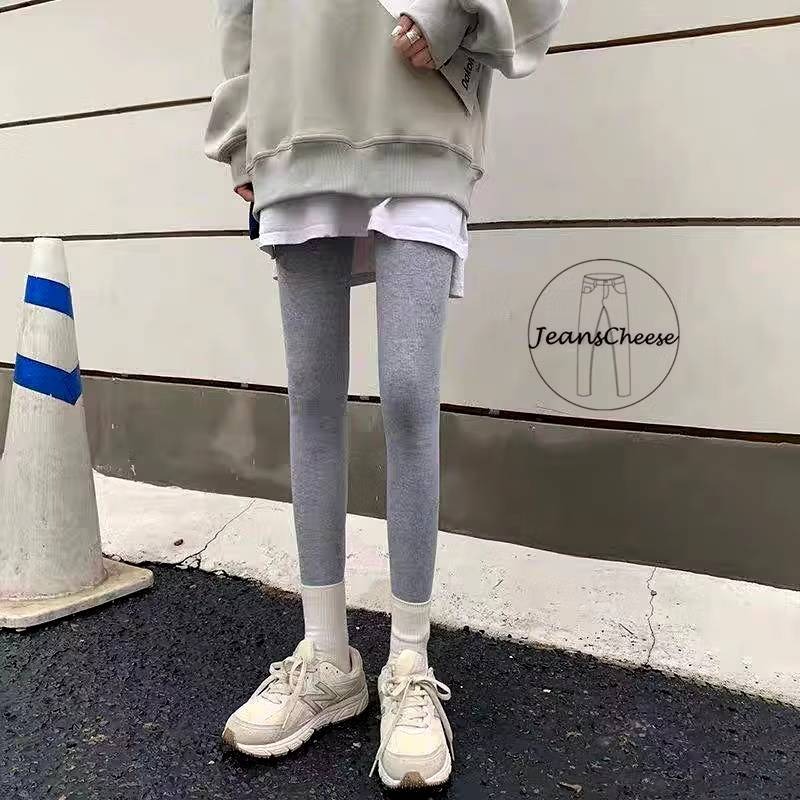 中厚款微磨毛♥️顯瘦超彈力莫代爾棉/內搭褲/打底褲/韻律褲/內搭褲/皮標/工作褲/褲襪/顯瘦長褲/緊身褲/黑褲-細節圖6