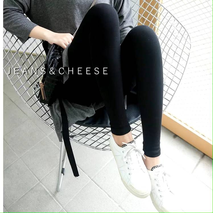 中厚款微磨毛♥️顯瘦超彈力莫代爾棉/內搭褲/打底褲/韻律褲/內搭褲/皮標/工作褲/褲襪/顯瘦長褲/緊身褲/黑褲-細節圖8