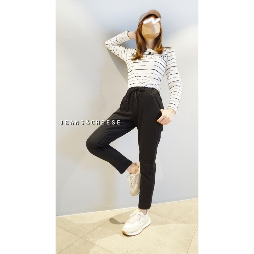 冬天保暖修飾垮寬中厚棉質保暖棉褲哈倫褲.老爺褲.工作褲.保暖褲.男友褲.剪刀褲.黑褲.黑色長褲.休閒長褲.S63.702-細節圖5