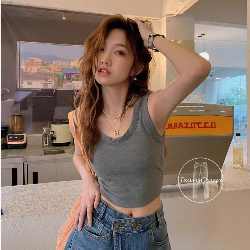 美胸神器超百搭😘自帶胸墊 無袖背心 免穿內衣 罩杯背心 小可愛 短版背心 運動背心 無袖上衣 無鋼圈內衣 圓領背心-細節圖4