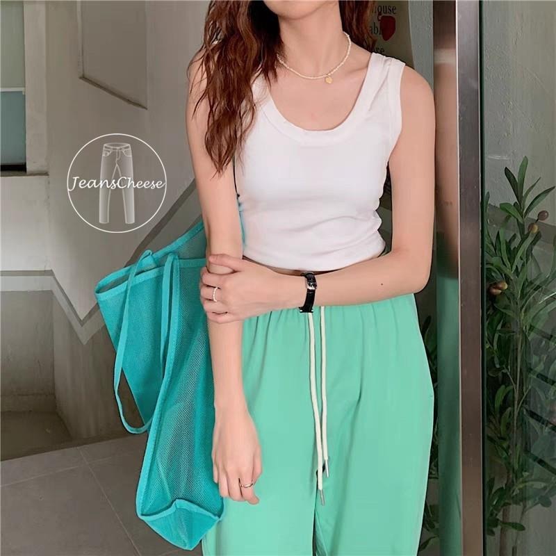 美胸神器超百搭😘自帶胸墊 無袖背心 免穿內衣 罩杯背心 小可愛 短版背心 運動背心 無袖上衣 無鋼圈內衣 圓領背心-細節圖5