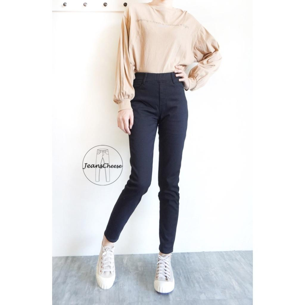 高腰鬆緊厚實.內刷搖粒絨.刷毛黑褲.刷毛褲.加絨.AB褲.保暖褲.暖暖褲.刷毛長褲.休閒長褲.高腰褲F5.3152-細節圖4