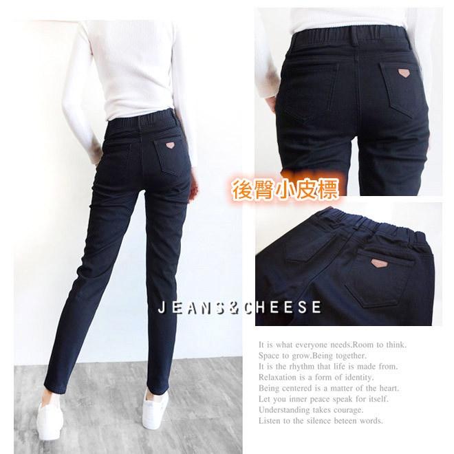 高腰鬆緊厚實.內刷搖粒絨.刷毛黑褲.刷毛褲.加絨.AB褲.保暖褲.暖暖褲.刷毛長褲.休閒長褲.高腰褲F5.3152-細節圖7