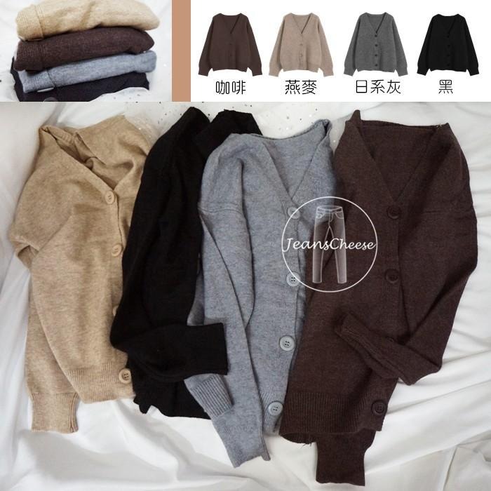 歐膩穿搭 包色款 韓系純色彈性保暖包芯紗 針織毛衣 針織外套 針織 上衣 排釦毛衣 外套 大衣 冬季外套 毛衣 排扣外套-細節圖9
