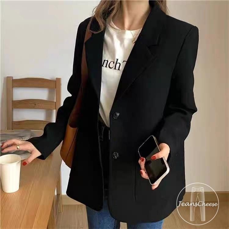 韓國熱銷款氣質寬鬆 雙口袋小西服外套 西裝外套 上衣 女裝 衣服 外套 薄外套 罩衫 防曬外套 長袖上衣 長袖罩衫 秋冬-細節圖4