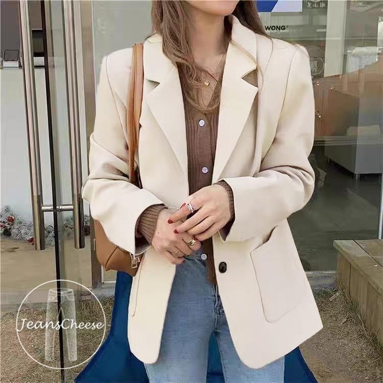 韓國熱銷款氣質寬鬆 雙口袋小西服外套 西裝外套 上衣 女裝 衣服 外套 薄外套 罩衫 防曬外套 長袖上衣 長袖罩衫 秋冬-細節圖6