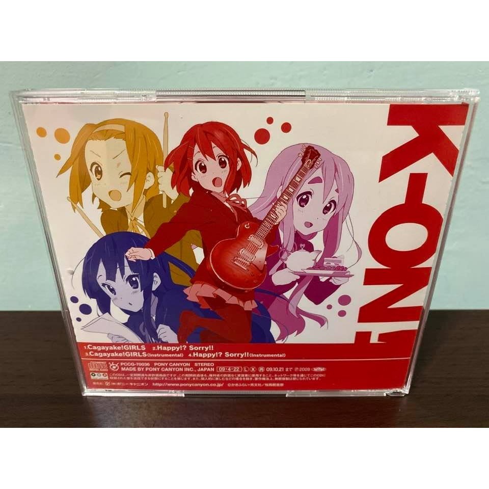 K-ON! 輕音部 日版 初回限定盤 CD+特典成員卡 Cagayake! GIRLS OP 平澤唯 秋山澪 中野梓-細節圖4