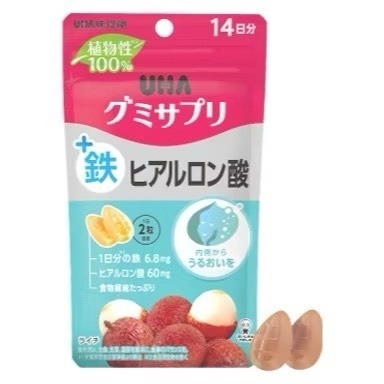現貨🔥日本境內版 UHA味覺糖 鐵/鐵+葉酸/維他命C軟糖-規格圖3