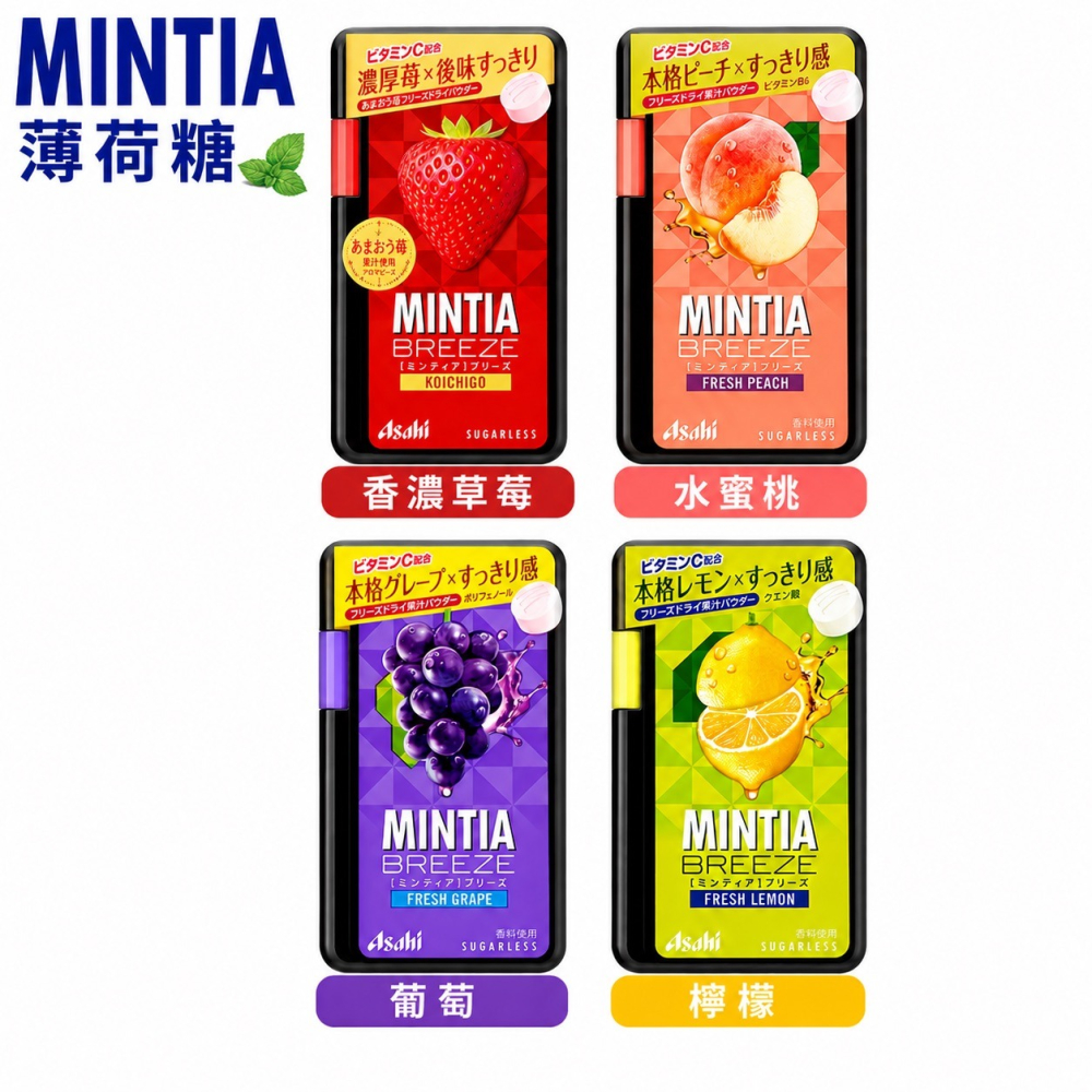 現貨 日本 Asahi 朝日 MINTIA 薄荷錠 可爾必思｜葡萄 清新口氣-細節圖3