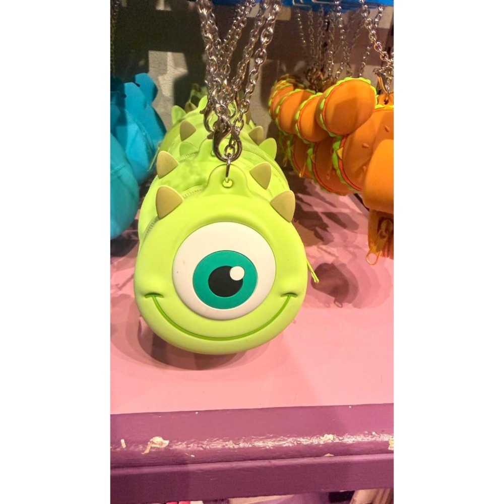 🔥現貨🔥🇯🇵代購東京迪士尼樂園大頭矽膠零錢包吊飾 收納包 鑰匙包 米奇/米妮/大眼怪/雪寶/漢堡/毛怪-細節圖5