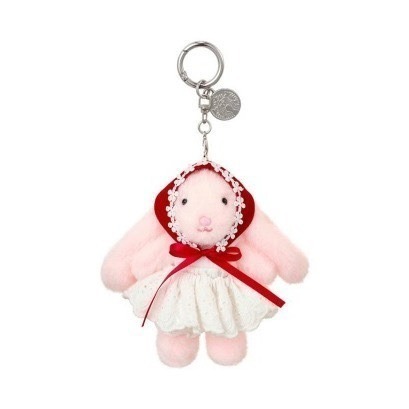 絨毛萌兔鑰熱圈吊飾