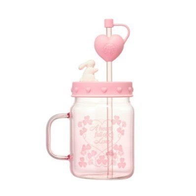 Love Bunny 心型造型玻璃冷水杯 526ml