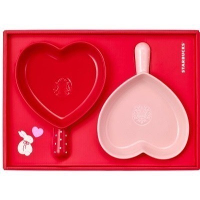 愛心陶瓷盤 1組2入