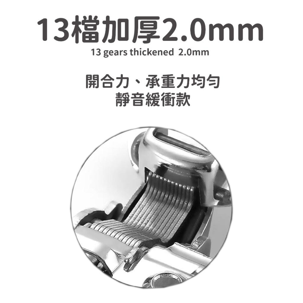 【台灣現貨 附螺絲】加厚不鏽鋼西德鉸鏈304不鏽鋼緩衝加厚2.0 mm升級13檔 不鏽鋼鉸鏈 附螺絲 緩衝鉸鍊開孔35-細節圖3