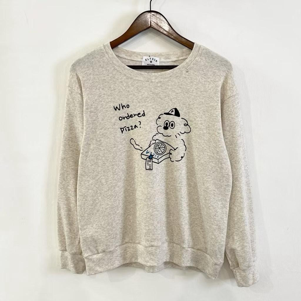 《MIKA米卡服飾》現貨 韓版磨毛T 磨毛長袖上衣 長袖T恤 韓版棉T 磨毛T 磨毛 長袖 棉T t恤 女裝 小狗-細節圖4