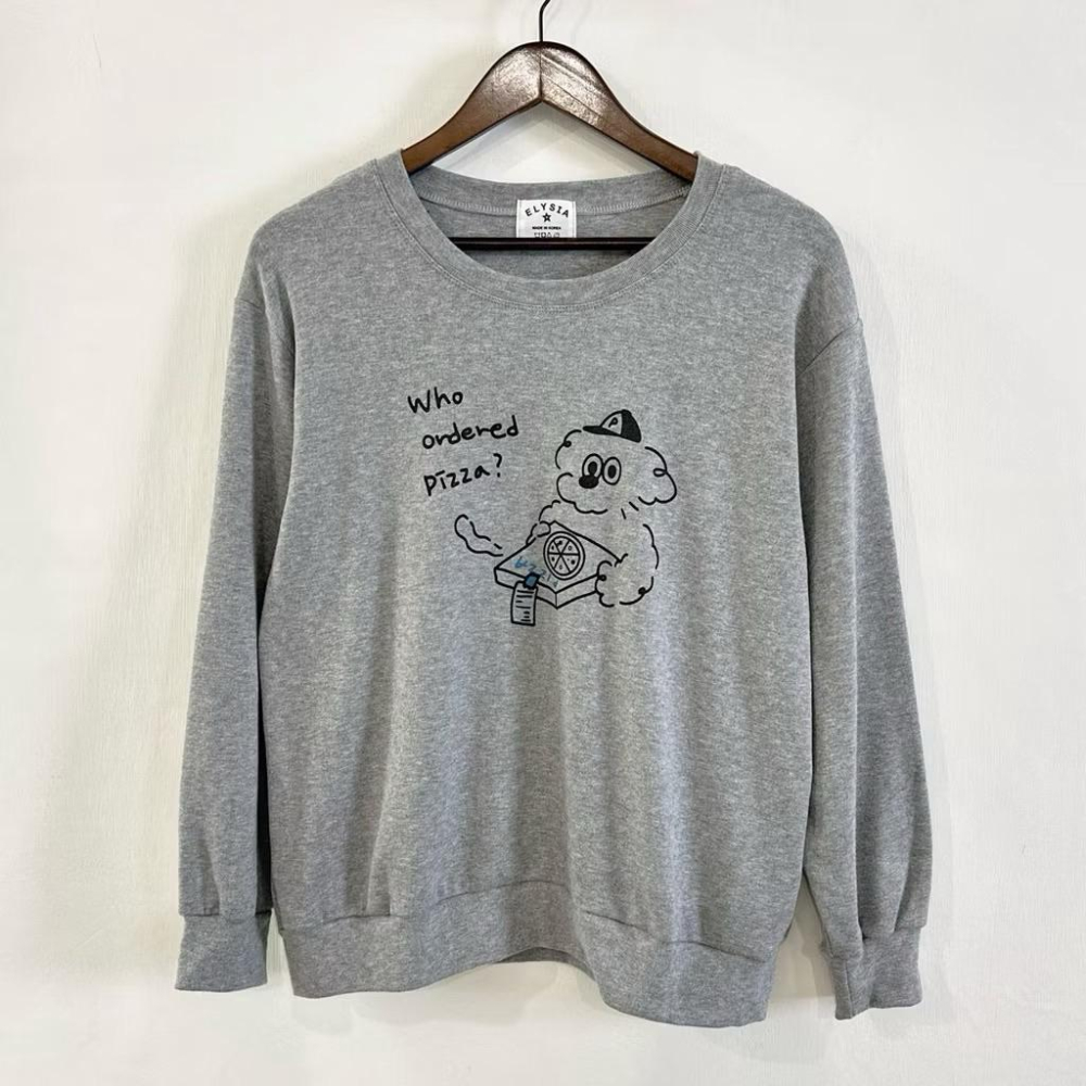 《MIKA米卡服飾》現貨 韓版磨毛T 磨毛長袖上衣 長袖T恤 韓版棉T 磨毛T 磨毛 長袖 棉T t恤 女裝 小狗-細節圖5