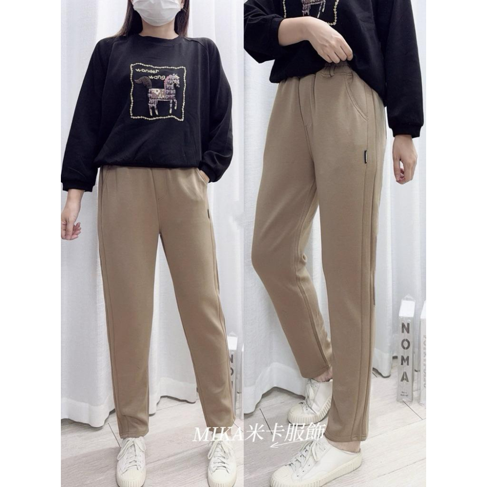 《MIKA米卡服飾》現貨 太空棉 彈力褲 哈倫褲 老爺褲 抗皺 運動褲 休閒褲 空氣棉 工作褲 太空棉褲 棉褲 女裝-細節圖5
