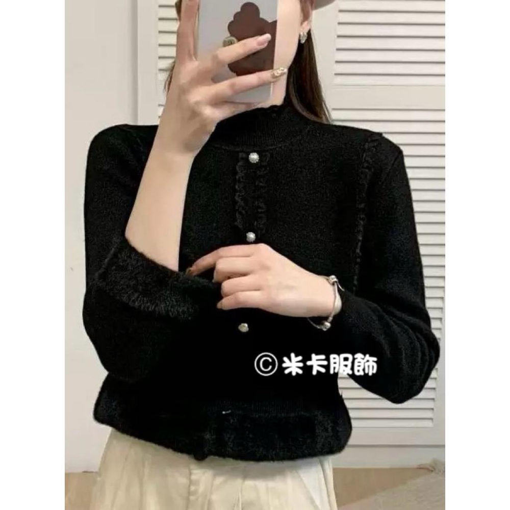 《MIKA米卡服飾》加絨針織毛衣 保暖 保暖衣 針織衫 刷毛衣 絨毛上衣 內刷毛 保暖 保暖毛衣 保暖上衣 刷毛上衣-細節圖5