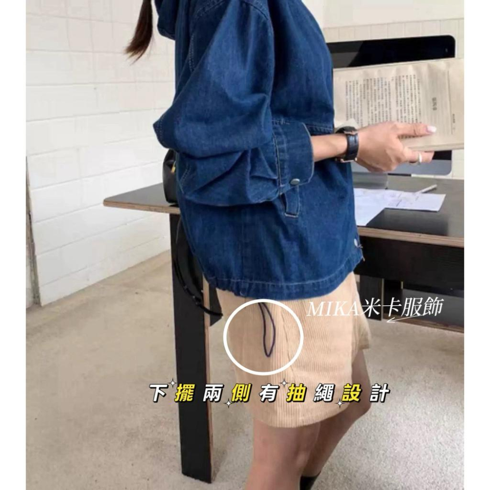 《MIKA米卡服飾》現貨 牛仔外套 防曬外套 開釦連帽牛仔外套 外套 丹寧外套 修身長袖牛仔 牛仔連帽外套 女裝 百搭-細節圖8