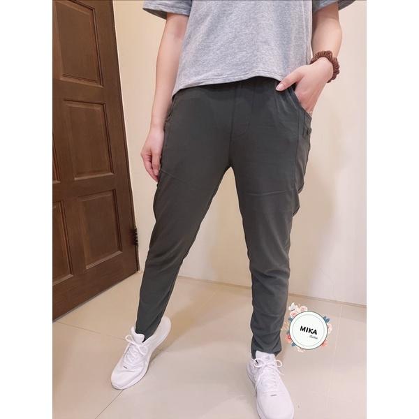 《MIKA米卡服飾》隔日到貨 703涼感褲 超冰涼褲 工作褲 顯瘦褲 涼感合身褲 彈力褲 休閒褲 黑長褲 黑褲 涼感褲-細節圖5