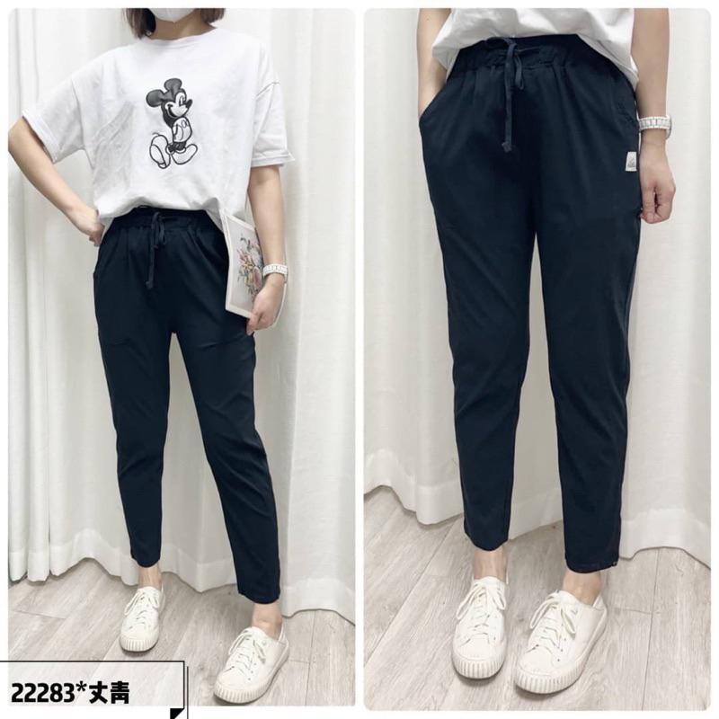 《MIKA米卡服飾》隔日到貨 -5度綁帶涼感褲 彈力褲 22283 顯瘦褲 涼感褲 窄管褲 合身褲 抽繩涼感褲 黑褲-細節圖5