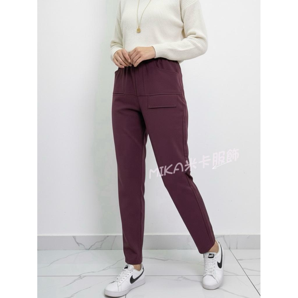 《MIKA米卡服飾》✨直筒顯瘦休閒褲✨ 鬆緊腰 直筒褲 休閒褲 立體口袋 女裝 韓版穿搭 快速出貨 隔日到貨-細節圖4