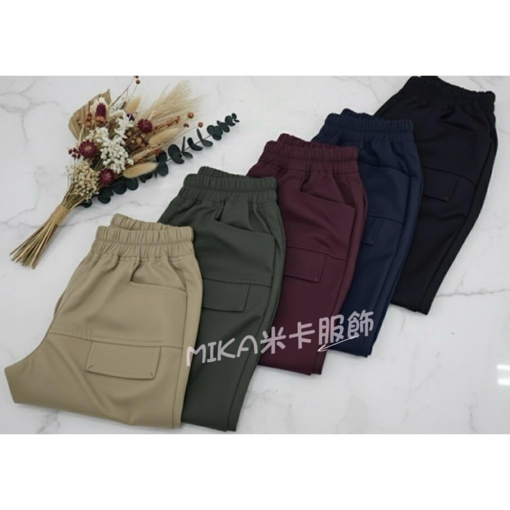《MIKA米卡服飾》✨直筒顯瘦休閒褲✨ 鬆緊腰 直筒褲 休閒褲 立體口袋 女裝 韓版穿搭 快速出貨 隔日到貨-細節圖7