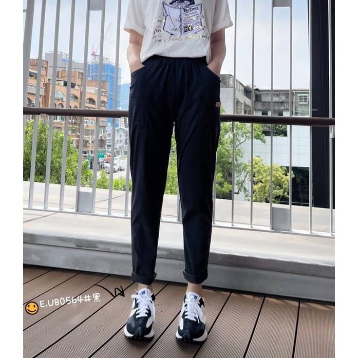 《MIKA米卡服飾》隔日到貨 -5度涼感褲 涼感彈力褲 涼感褲 皮標涼感褲 80564 涼感 休閒褲 彈力褲 哈倫褲-細節圖2