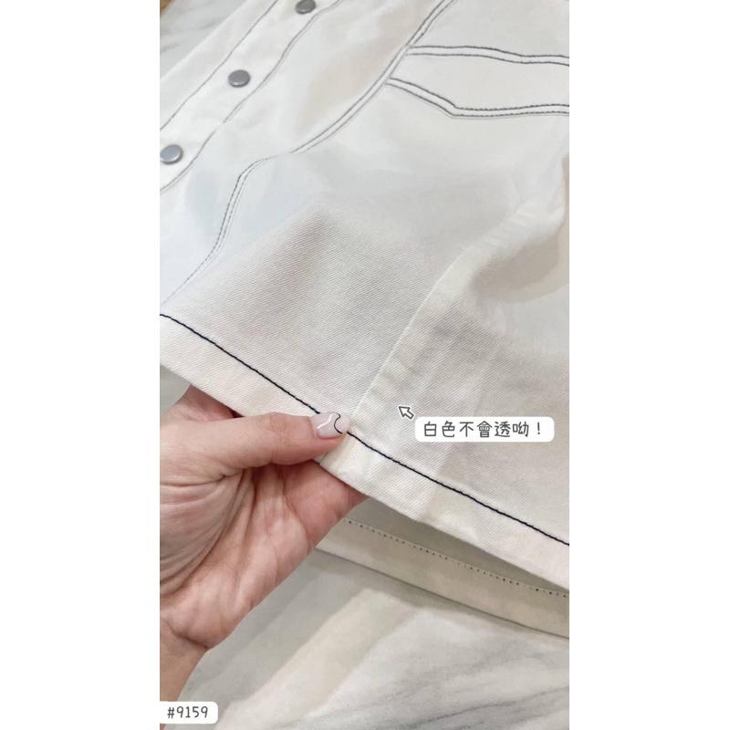 《MIKA米卡服飾》隔日到貨 顯瘦A字短裙 排扣短裙 A字褲裙 口袋褲裙 彈性褲裙 黑色褲裙 短裙-細節圖9