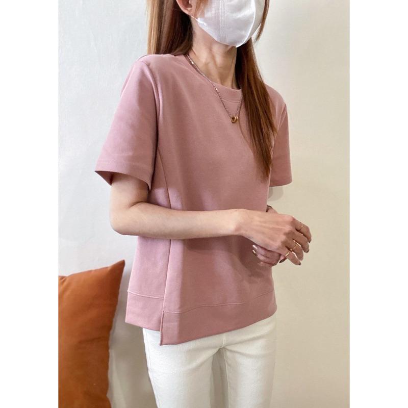 《MIKA米卡服飾》隔日到貨 設計款剪裁T 韓國棉 韓版棉T 素T 簡約棉T 側剪接設計 棉T 大學T 女裝 2999-細節圖3