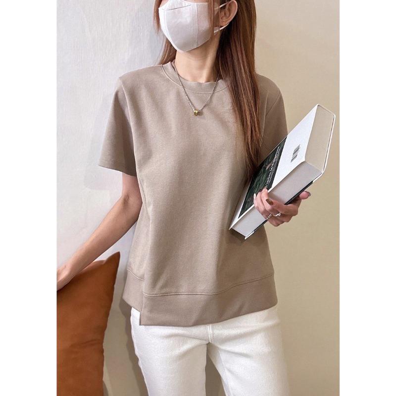 《MIKA米卡服飾》隔日到貨 設計款剪裁T 韓國棉 韓版棉T 素T 簡約棉T 側剪接設計 棉T 大學T 女裝 2999-細節圖4