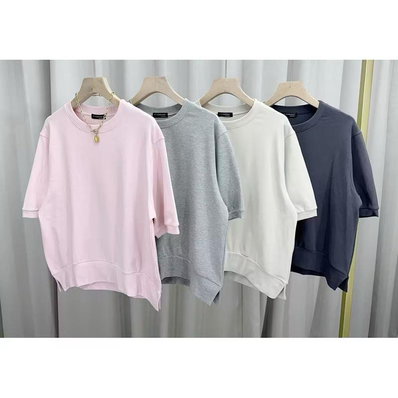 《MIKA米卡服飾》短袖T恤 棉質上衣 素面上衣 素面T恤 圓領素T 棉T 短袖上衣 韓版棉T 素T 快速出貨 女裝-細節圖5