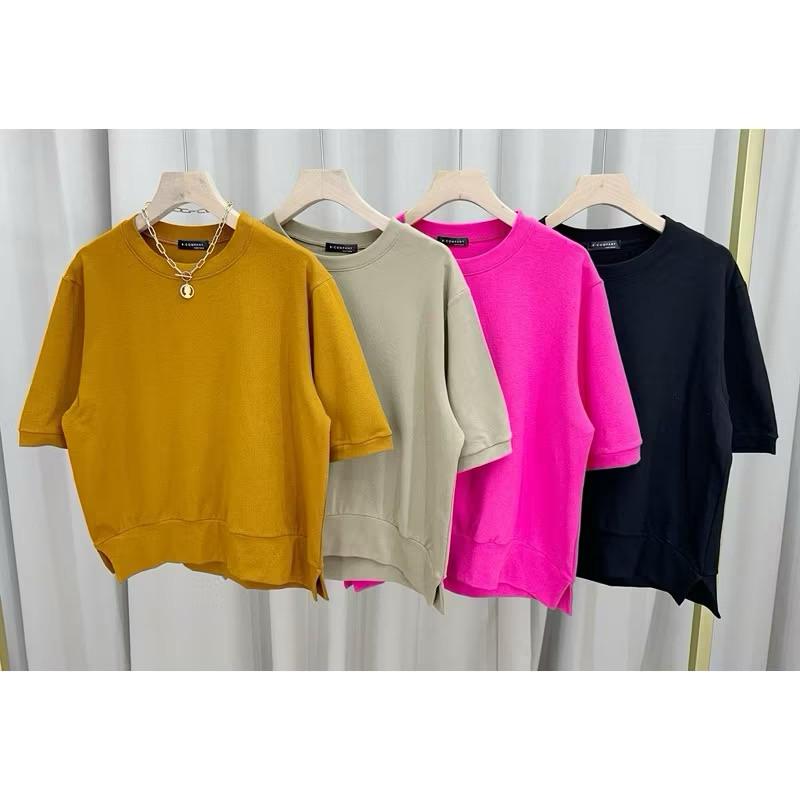 《MIKA米卡服飾》短袖T恤 棉質上衣 素面上衣 素面T恤 圓領素T 棉T 短袖上衣 韓版棉T 素T 快速出貨 女裝-細節圖6