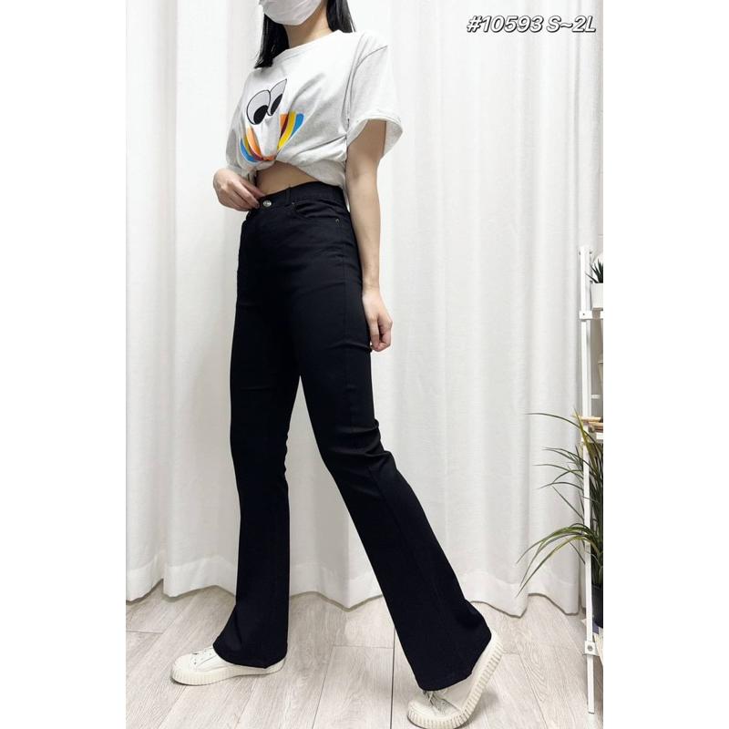 《MIKA米卡服飾》拉鍊顯瘦微喇叭褲 喇叭褲 顯瘦褲 拉鍊褲 彈力褲 收腹褲 落地褲 黑褲 上班褲 學生褲 工作褲 女裝-細節圖4