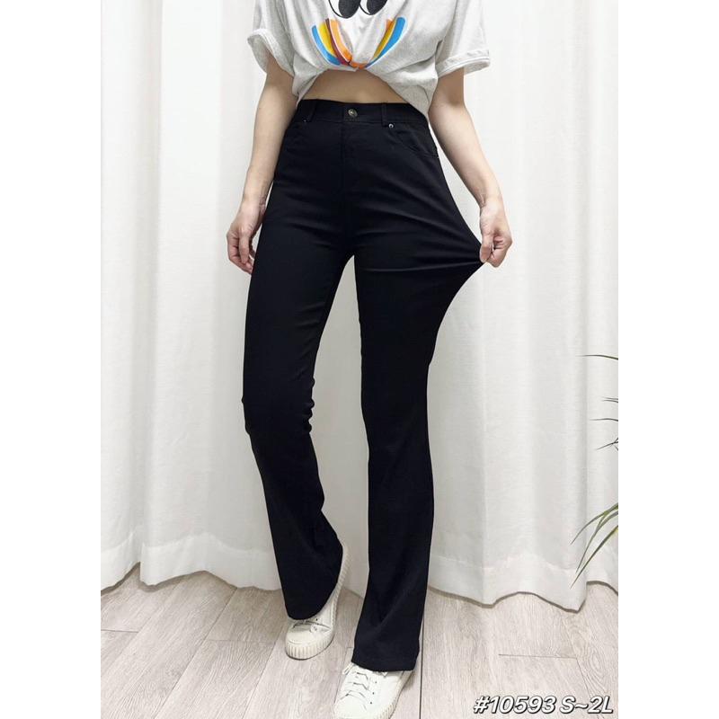 《MIKA米卡服飾》拉鍊顯瘦微喇叭褲 喇叭褲 顯瘦褲 拉鍊褲 彈力褲 收腹褲 落地褲 黑褲 上班褲 學生褲 工作褲 女裝-細節圖5