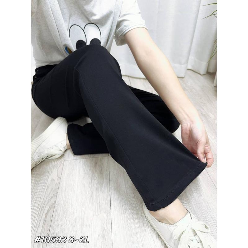 《MIKA米卡服飾》拉鍊顯瘦微喇叭褲 喇叭褲 顯瘦褲 拉鍊褲 彈力褲 收腹褲 落地褲 黑褲 上班褲 學生褲 工作褲 女裝-細節圖7